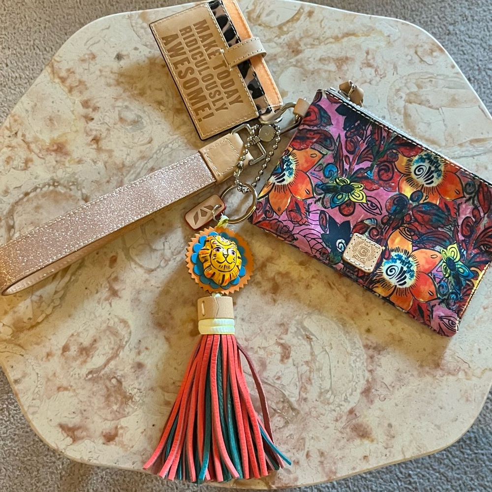 Consuela Vibrant Floral Wristlet with Tassel